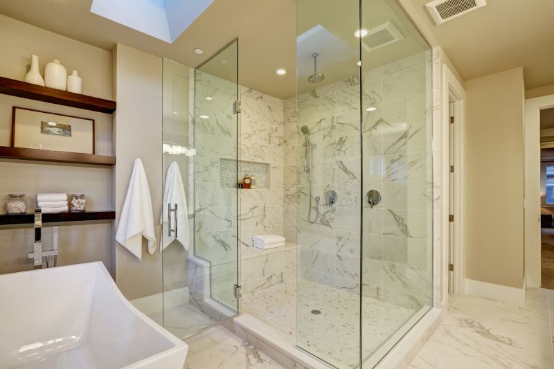Corner Shower with Clear Glass
